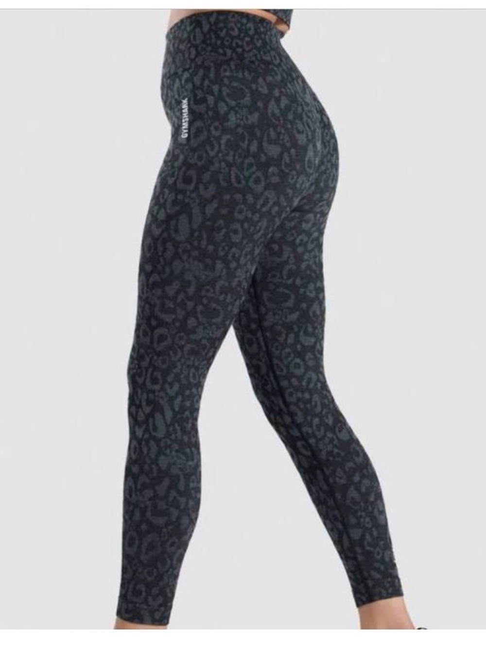 Gymshark Black Leopard-Print High-Waist Leggings